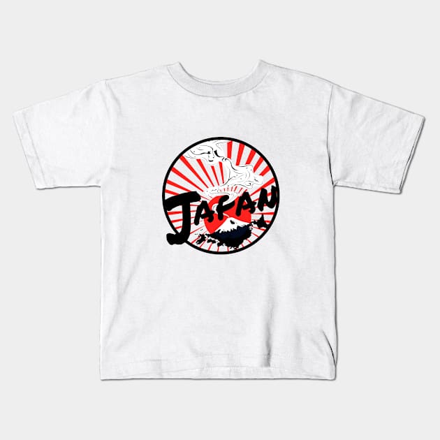 Japan Mount Fuji Land Of The Rising Sun Kids T-Shirt by ChrisWilson